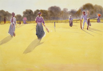 Edwardians at Tennis by Tom Simpson